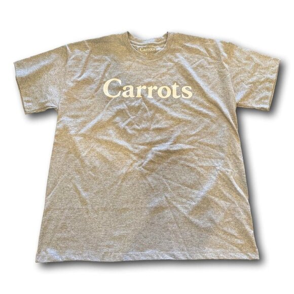 Carrots by Anwar Carrots Wordmark T Shirt Heather Grey Size: L - NEW - Picture 1 of 2